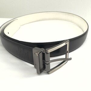 An Original Penguin Reversible Leather Belt 34 Black White